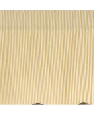 Pin Stripe Regal 3" Rod Pocket Lining Luxurious and Elegant Window Treatment Valance 50" x 17" Yellow