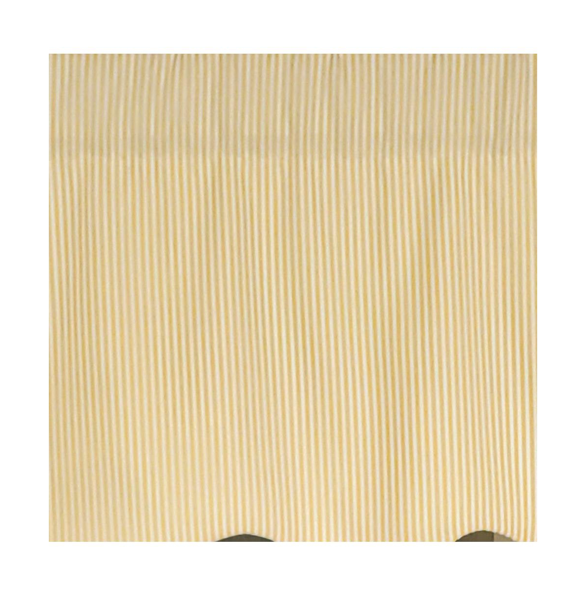 Rlf Home Pin Stripe Regal 3" Rod Pocket Lining Luxurious and Elegant Window Treatment Valance 50" x 17" Yellow