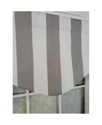 Cabana Stripe Cornice 3" Rod Pocket Lining Luxurious and Elegant Window Treatment Valance 50" x 17" Gray