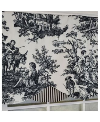 3" Rod Pocket High Quality Fabric Glory Days Petticoat Valance for Windows 50" x 15" Black