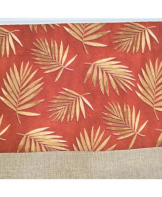 100% Cotton Hawthorn Banded With Poly/Cotton Ivory lining Rod Pocket Valance 50" x 17" Red