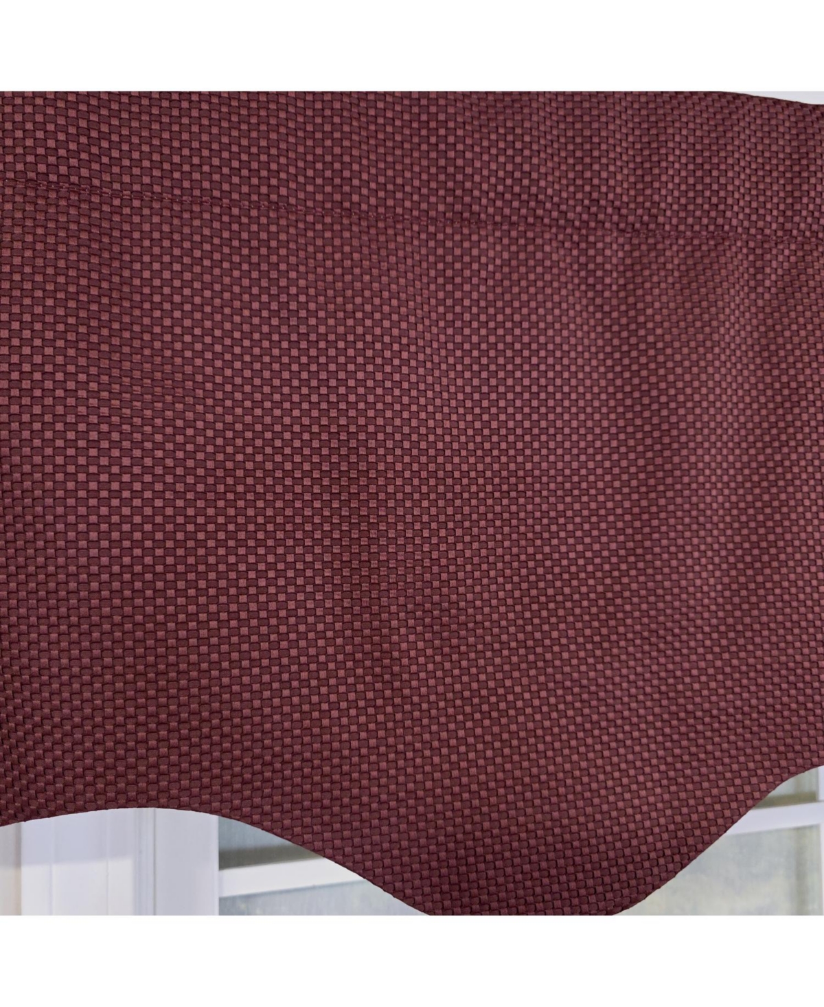 Rlf Home 100% Cotton Basket Weave Regal Poly/Cotton lining Rod Pocket Valance 50" x 15" Egg Plant