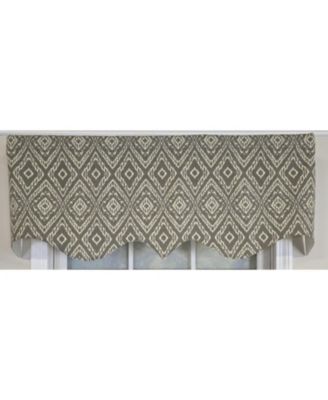 100% Cotton Corsica Regal  Fully lined Windows Rod Pocket Valance 50" x 17"  Gray