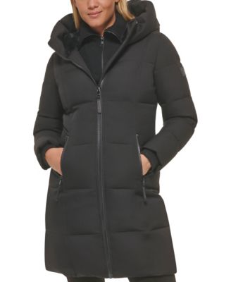 Calvin Klein - Women's Stand Collar Hooded Puffer Coat