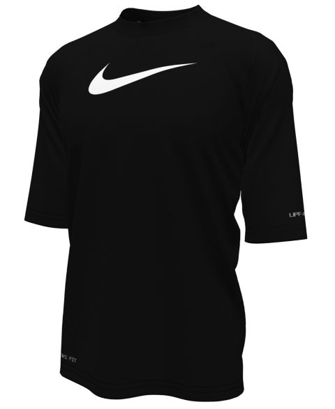Верх бикини Hydroguard, короткий рукав — Nike, цвет: Чёрный