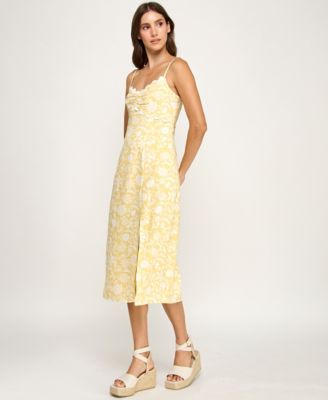 Juniors' Sleeveless Ric Rac Bust Slim Midi Dress