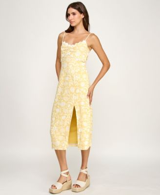 Juniors' Sleeveless Ric Rac Bust Slim Midi Dress