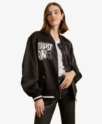 Women's Zipper Front Bomber Jacket
