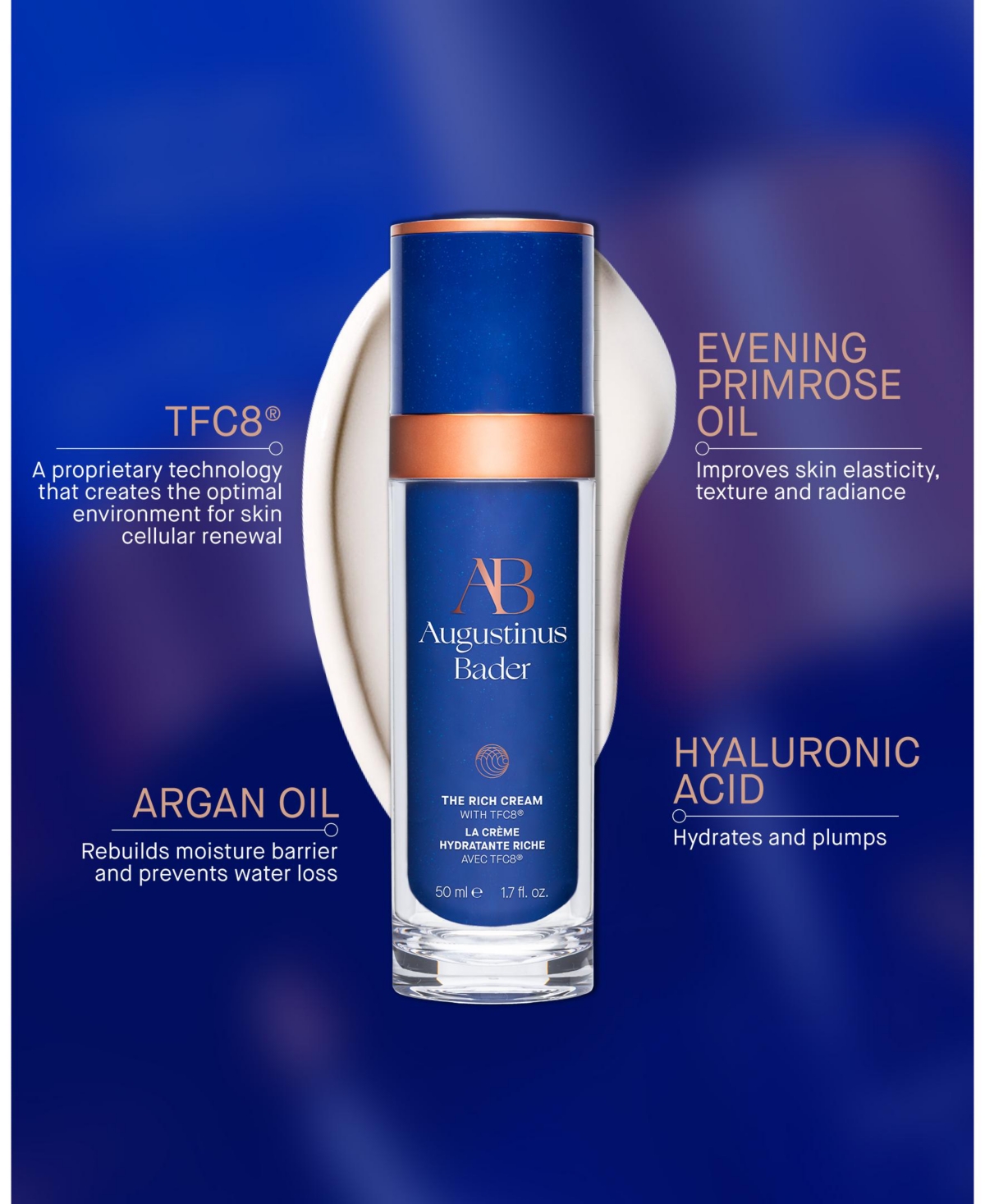 Augustinus Bader The Rich Moisturizing Cream, 1.69 Oz. In Transparent