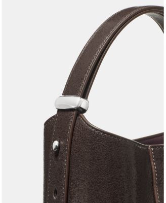 Halo Glazed Leather Mini Bucket Bag