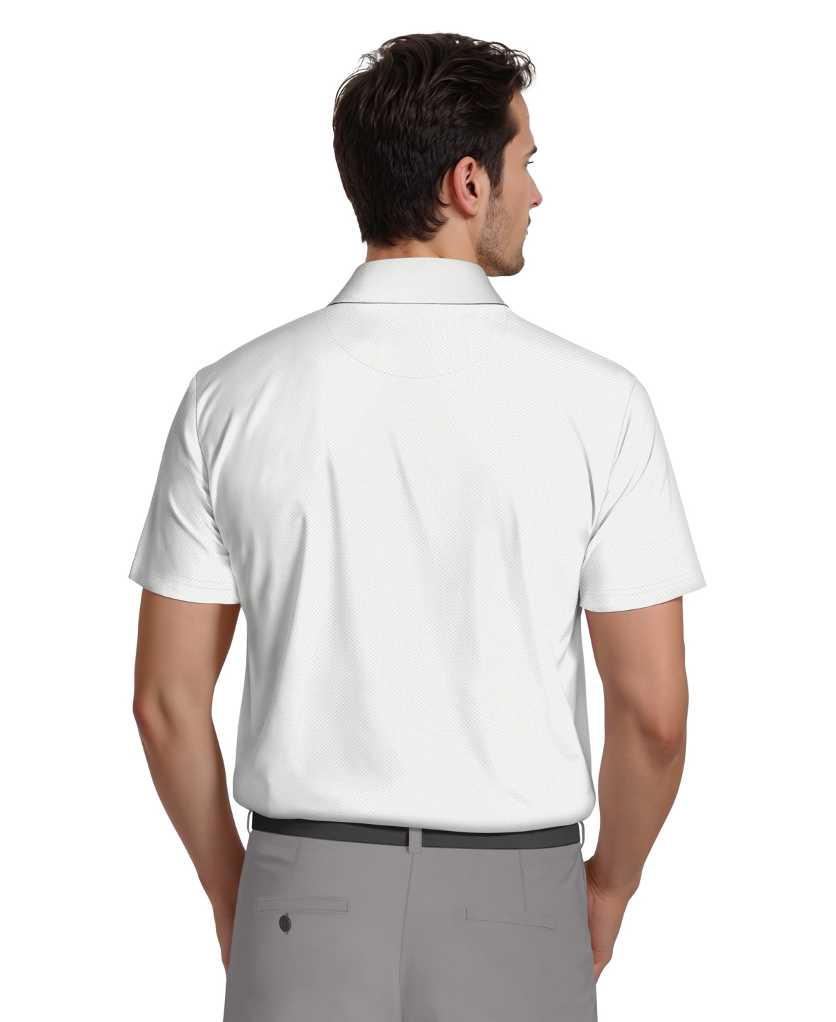 Pga Tour Men's Technical Linear Color Block Short-Sleeve Polo Shirt