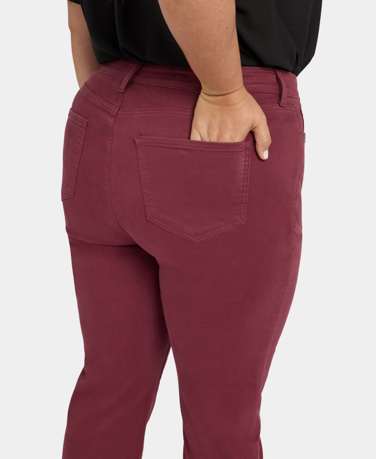 Nydj Plus Size High Rise Marilyn Straight Jeans In Brown