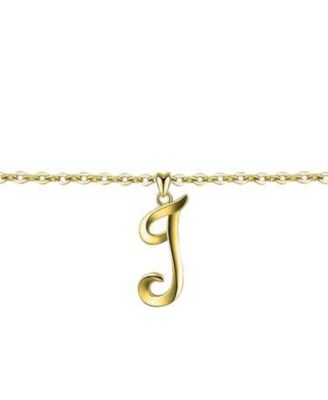 Stylish 14K Gold Plated Twisted Initial Necklace