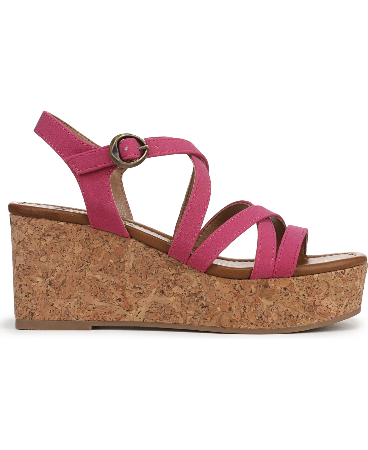 Blowfish Malibu Women's Aurora Open Square Toe Strappy Wedge Sandals In Pink