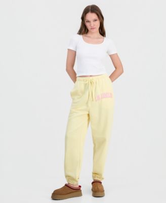 Juniors' Los Angeles Puff-Print Jogger Pants