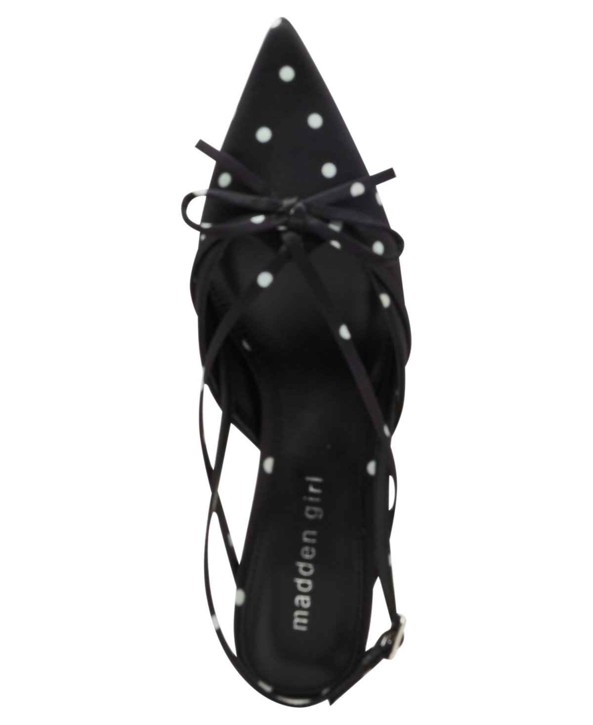 Madden Girl Women's Vixen Bow Slingback Kitten Heel Pumps In Black