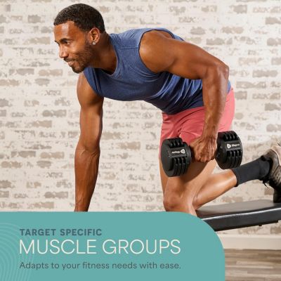 Adjustable Dumbbells Set 25lb Pair – Quick-Change Adjustable Weights with Anti-Slip Handle, Space Saving Gym Weights for Home Gym