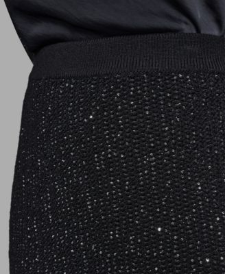 Women's Sequined Knit Short Skirt