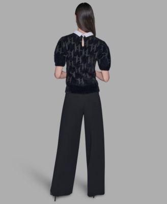 Women's Collared Short Sleeve Sweater