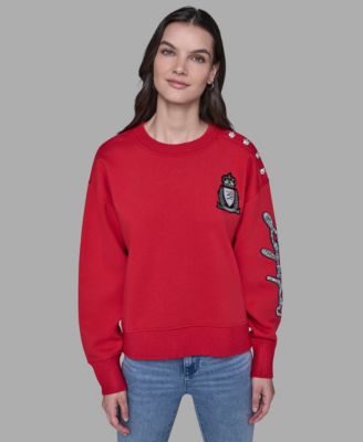 KARL LAGERFELD PARIS - Women's Crown Karl Patch Sweatshirt