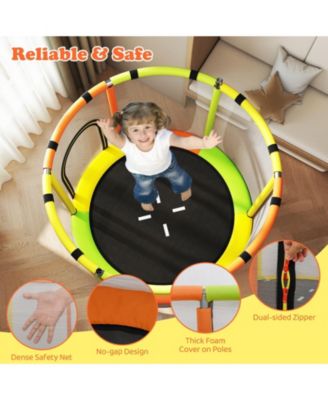 55" Kids Trampoline Gift for for 3-6 Years Old Boys and Girls