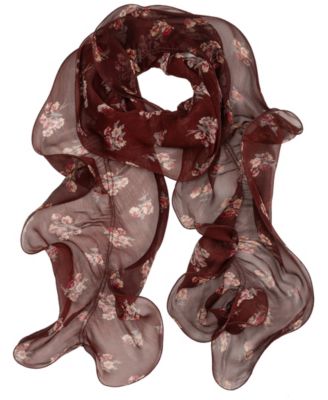 Fall Floral Boa Ruffle Scarf 