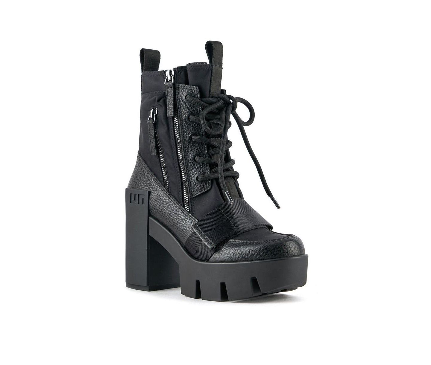 Женские ботинки United Nude Grip Combat Mid, цвет: Чёрный — фото 1