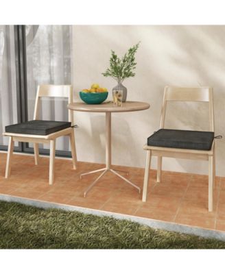 Outdoor Chair Cushion Set of 2 Waterproof Fade-Resistant Olefin Seat Cushions-Gray