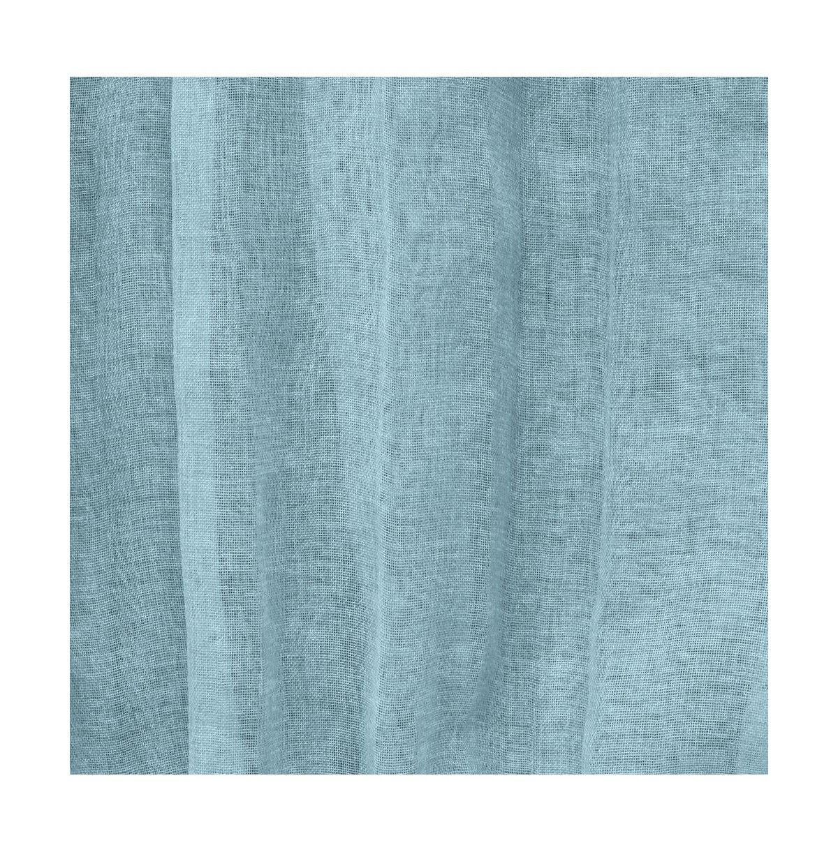 Habitat Paloma Sheer Dual Header Stylish and Functional Curtain Panel 52" x 108" Blue