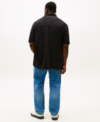 Men's Big & Tall Zippered Polo Shirt