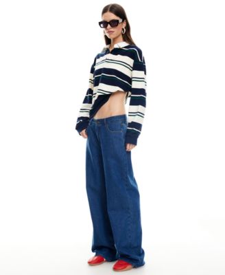 Women's Preppy Long-Sleeve Pull-On Top