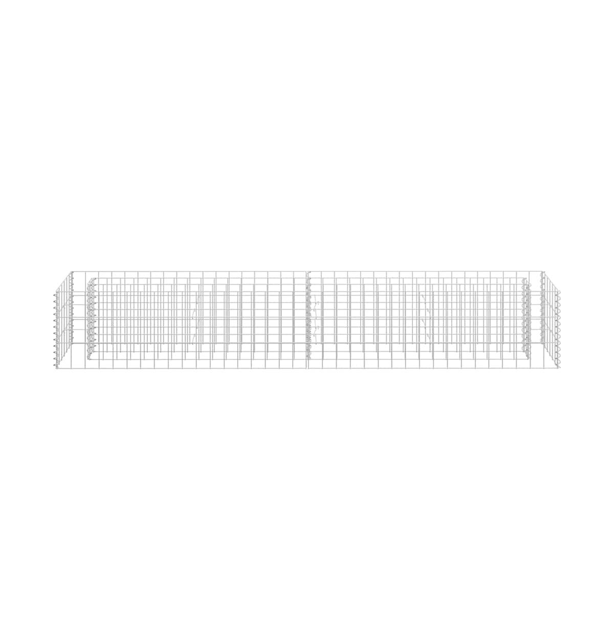 Gabion Raised Bed Galvanized Steel 70.9"x11.8"x11.8"
