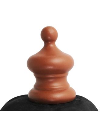 Garden Parasol with Wooden Pole 137.8" Black