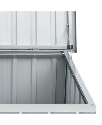 Storage Box Grey Galvanized steel, Plastic Large