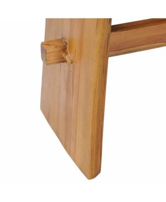 Stool Teak Solid teak wood Compact Durable Stool Rectangular