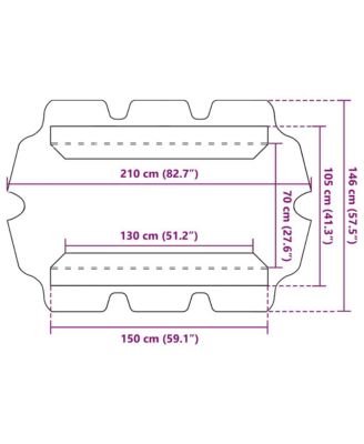 Replacement Canopy for Garden Swing Terracotta 59.1"/51.2"x41.3"/27.6"
