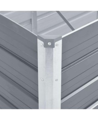 Sturdy Galvanized Steel Garden Raised Bed 94.5x31.5x30.3 in