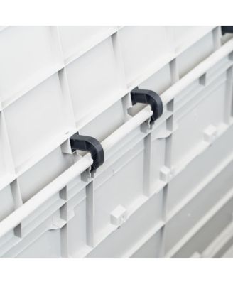 Storage Box Light grey Plastic with wood texture Medium