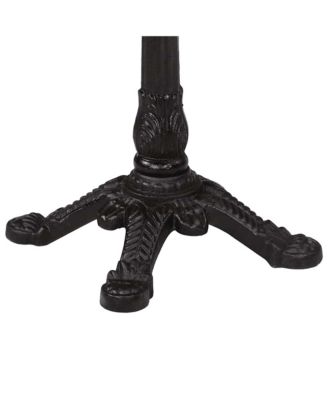 Bistro Table Natural wood and black Solid acacia wood and cast iron