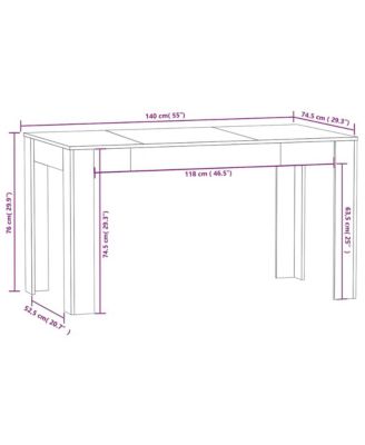 Dining Table Smoked oak Engineered wood Medium Durable