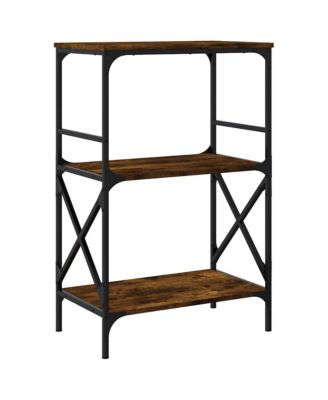 Bookcase Smoked Oak Engineered Wood Medium Adjustable Feet