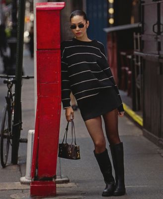 Women's Striped Long-Sleeve Sweater