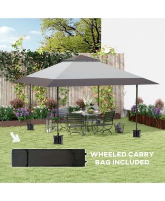 13'x13' Pop Up Canopy with Wheeled Carry Bag and Bags, Navy