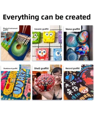 24-Color Double-Headed Acrylic Marker Pen Set, Waterproof, Non-Fading, for Art, Graffiti & Non-Transparent Paper