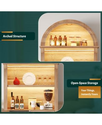 71" Arched Cabinet with 3-Color LED & Motion Sensor