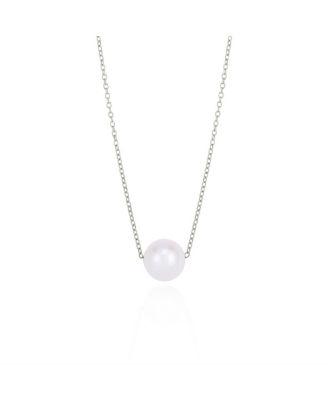 Single Pearl Necklace White Gold
