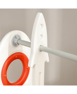 Toddler Swing and Slide Set with Basketball Hoop, Rocket Theme,