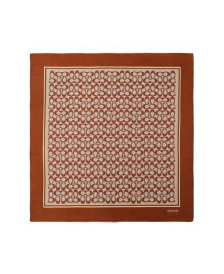 Textured Signature C-Printed Square Scarf