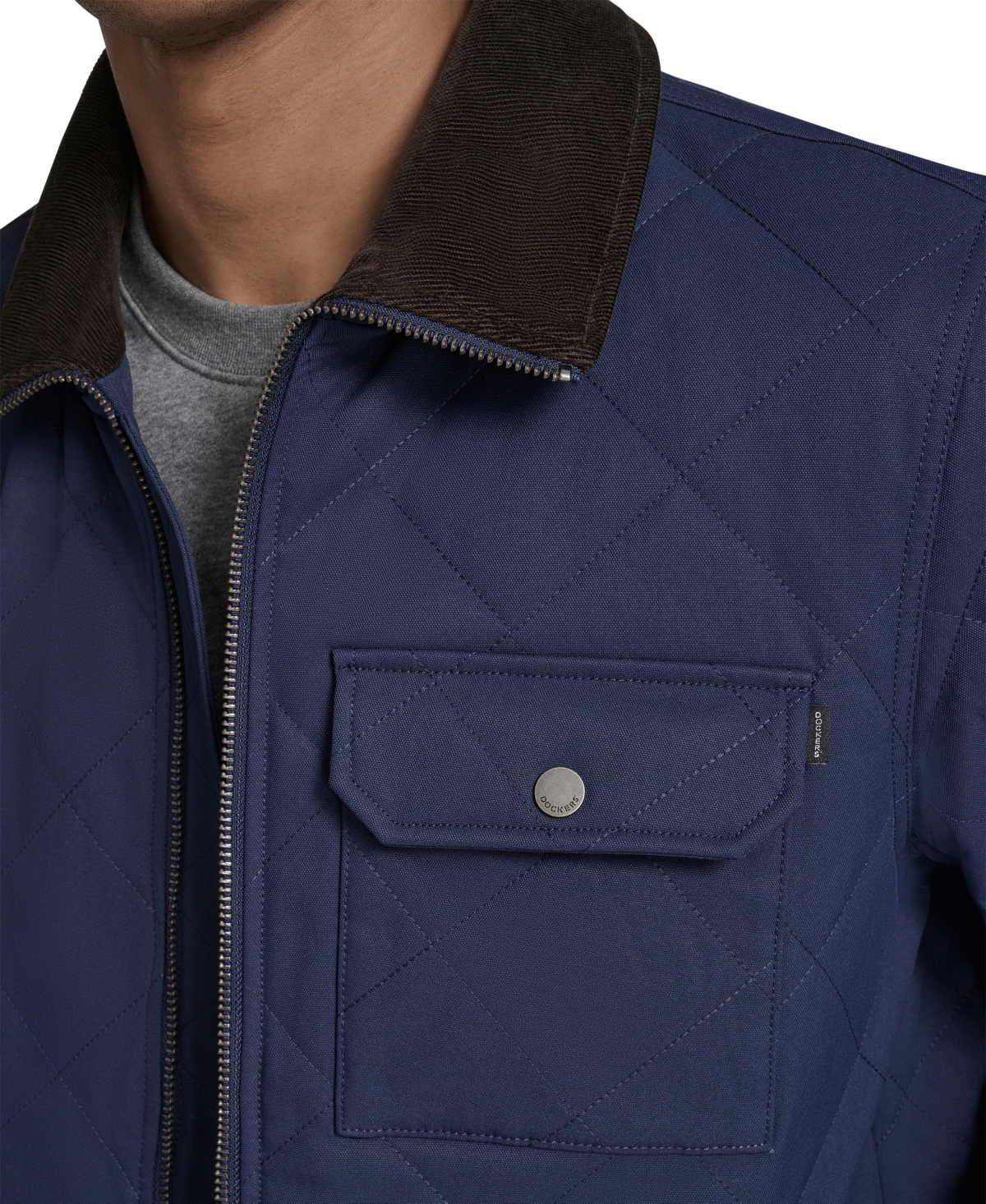 Dockers Men's Diamond Quilted Jacket In Blue