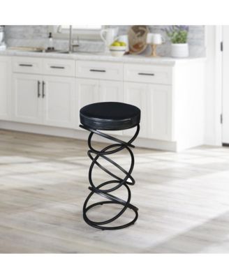 Polaris Leather 30" Bar Stool, Gray